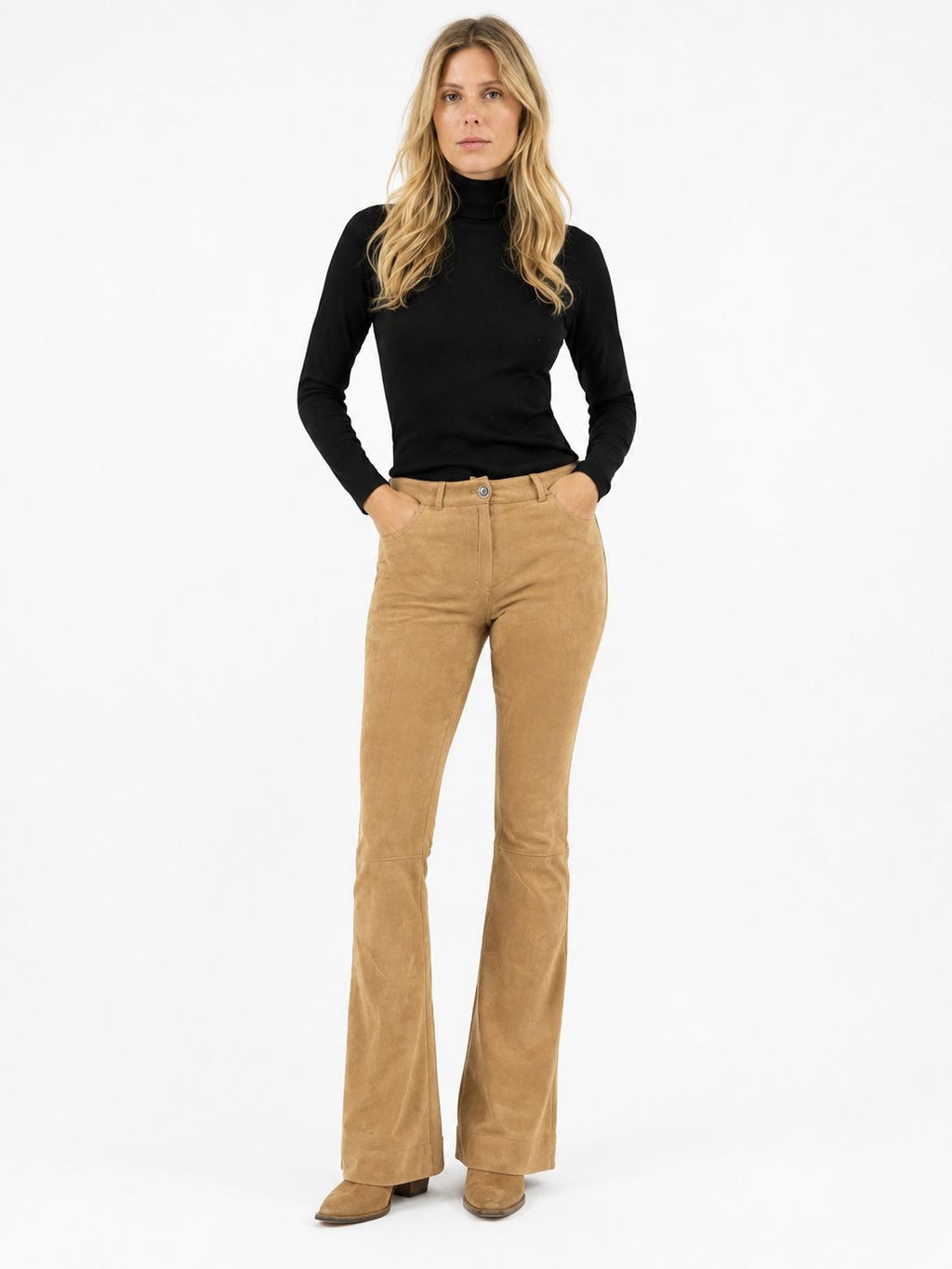 Pantalones Acampanados Gamuza